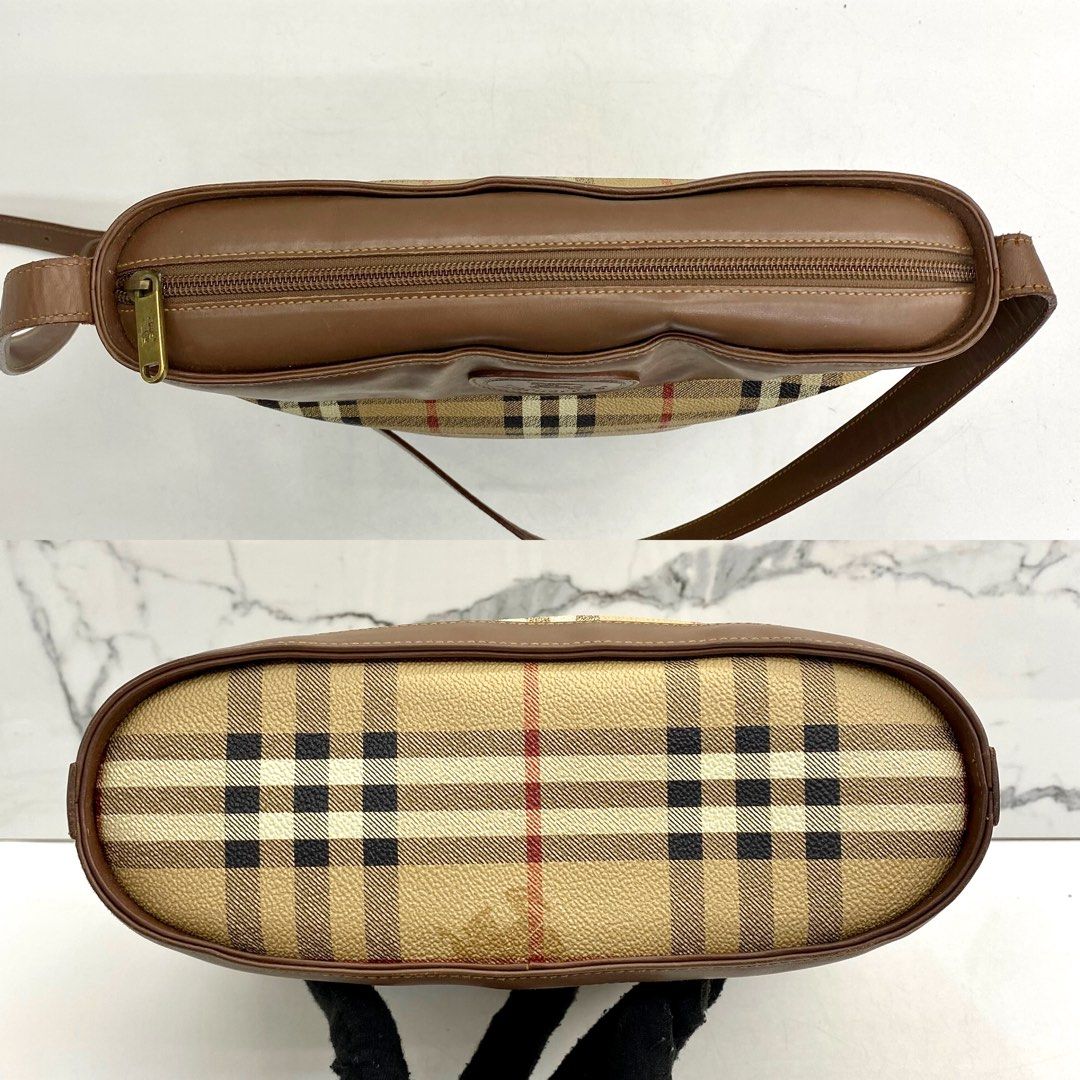 BURBERRY BEIGE AND BROWN PVC SHOULDER BAG 227014356 Women s Fashion Bags Wallets Shoulder Bags on Carousell