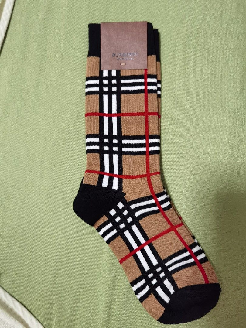 Burberry check intarsia cotton blend sock, Women's Fashion, Watches &  Accessories, Socks & Tights on Carousell