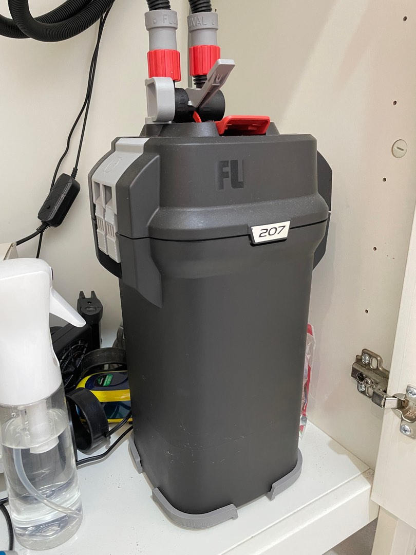 Canister Fluval 207 with media (sekali kotak asal), Pet Supplies, Homes