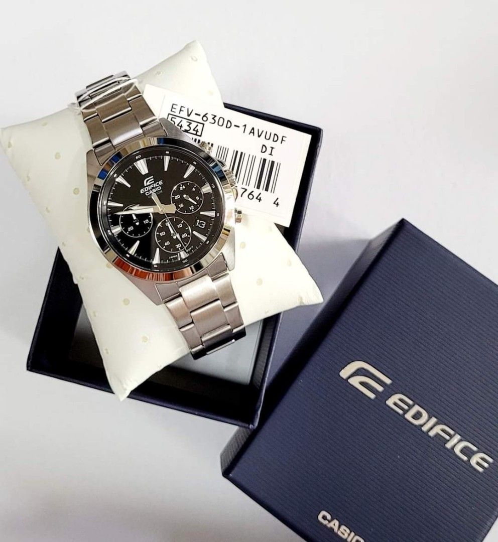 Casio Edifice EFV630D series (Category: Men's Watches) located in Pasig City. Submitted by lizshoppe.ph (Listing ID 1203206930, Image 3). Description: 🔸️ORIGINAL 🔸️Casio Edifice 🔸️EFV630D Series 🔸️Green, Black, Blue 🔸️Chronograph 🔸️P5300 only free shipping 🔸️5x money back if fake 🔸️For more details and watch features please check below link 👇 https://www.casio.com/my/watches/edifice/product.EFV-630D-1AV/.