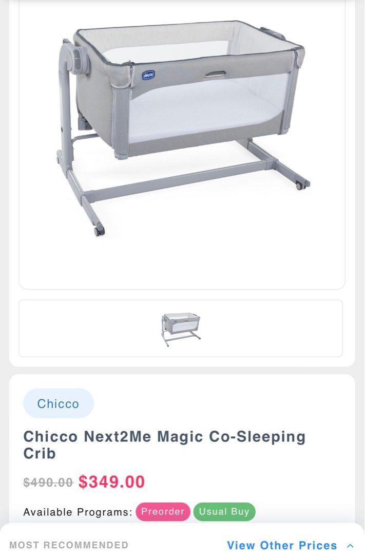 Chicco Next To Me Magic, Babies & Kids, Baby Nursery & Kids Furniture