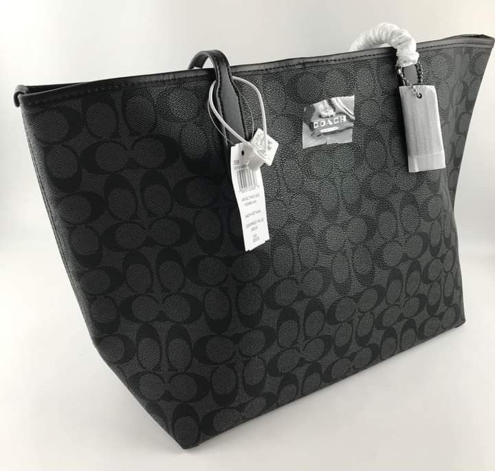 Coach city deals tote black