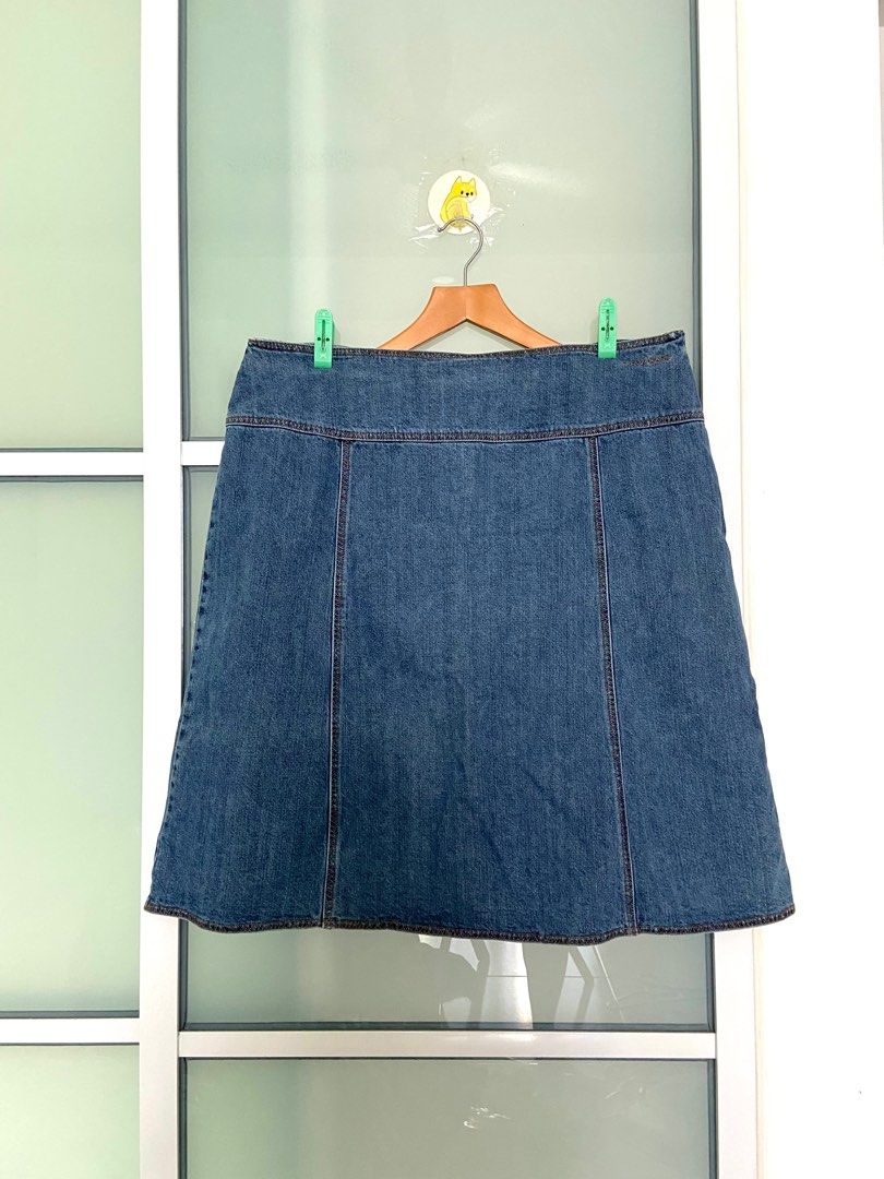 Plus size denim deals flare skirt