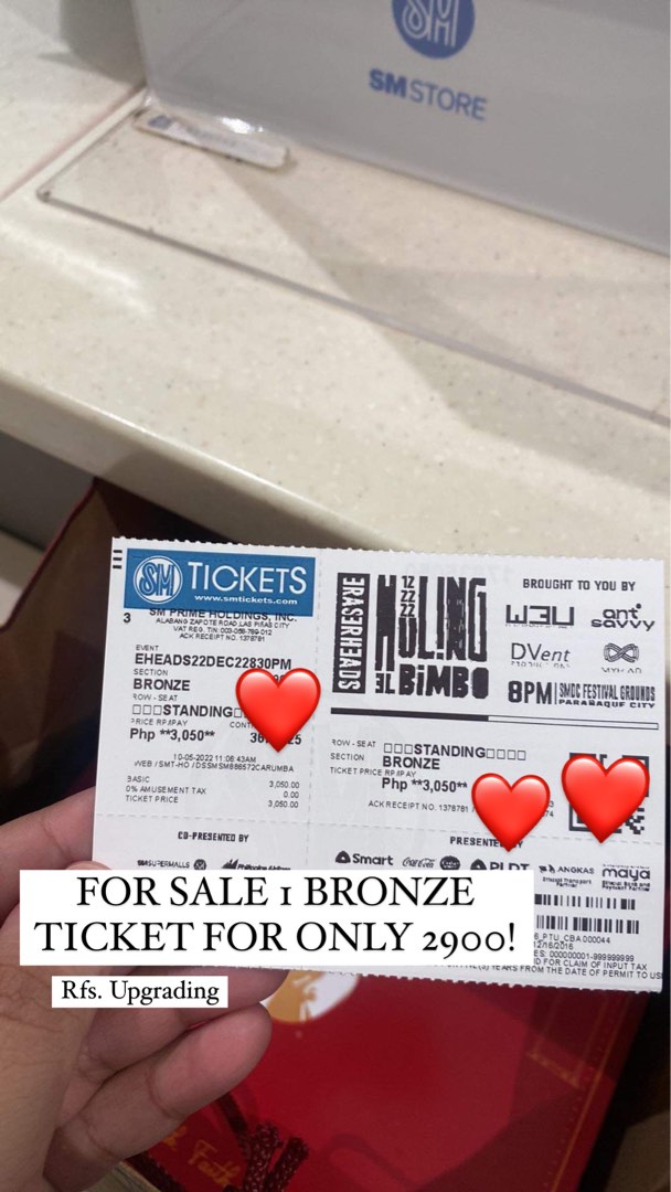Eraserheads ticket, Tickets & Vouchers, Event Tickets on Carousell