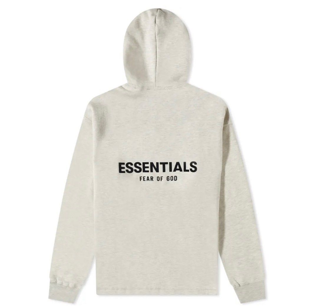 Essentials FOG light oat relaxed hoodie, Men's Fashion, Coats, Jackets