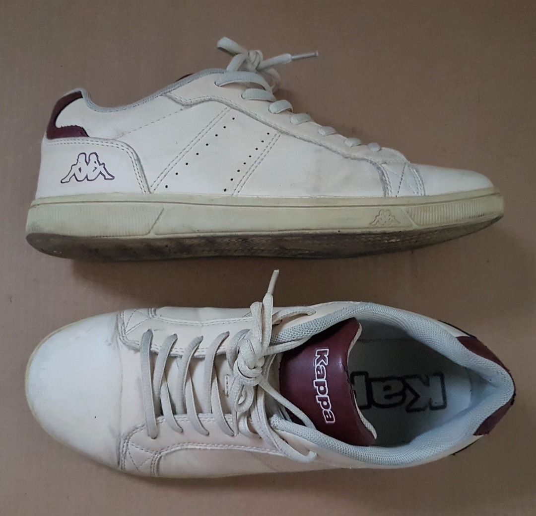 Exquisite Kappa Designer Sneakers, ITALY, US 9, UK 8, Euro White Leather Shoes, High Performance,