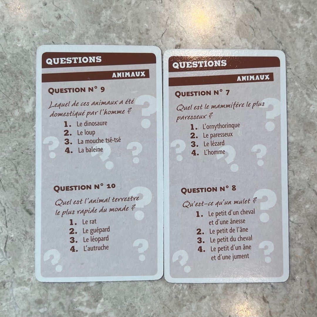 French Science Quiz Card Game (Educational toy), Hobbies & Toys, Toys