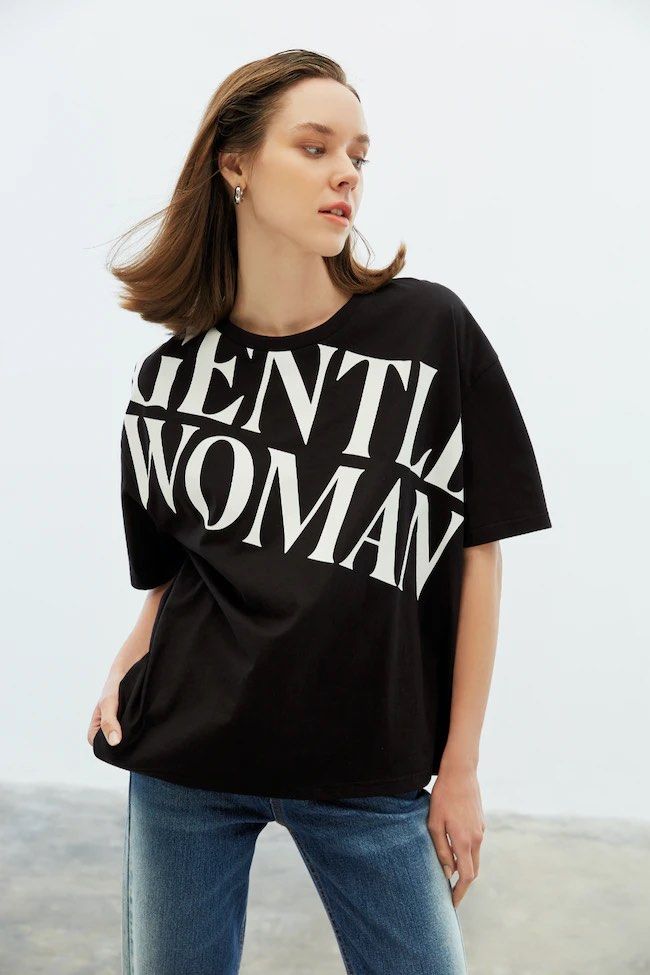 Gentlewoman Black Oversized T-shirt, Women's Fashion, Tops, Shirts ...