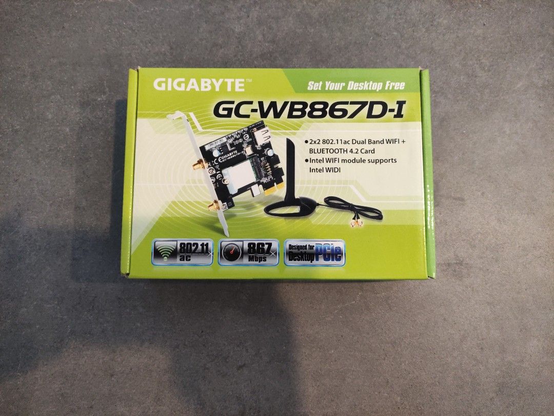 Gigabyte GCWB867DI 802.11ac Dual Band WiFi PCIe Card with Bluetooth 4