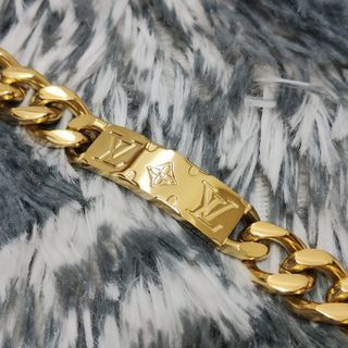 gold 24k italy 750 bracelet stainless mens womens