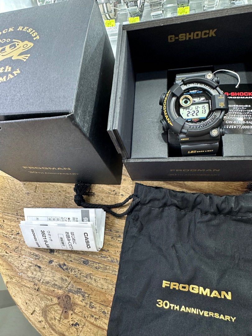 日本版G-SHOCK FROGMAN 30周年版GW-8230B-9AJR, 名牌, 手錶- Carousell