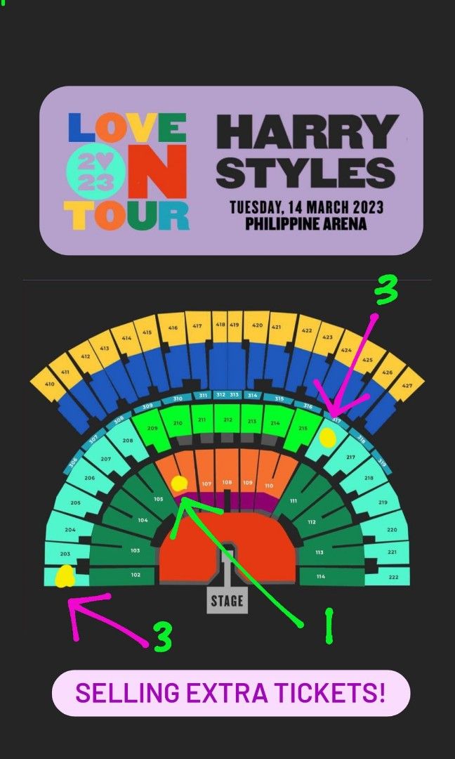 Harry Styles Love on Tour Manila 2023 Tickets, Tickets & Vouchers