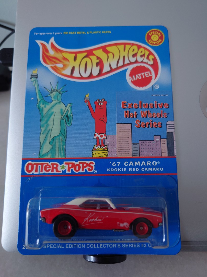 Hot Wheels '67 Camaro Kookie red Otter Pops 30th Anniversary Collector's  Series Special Edition Thailand base, Hobbies & Toys, Toys & Games on  Carousell