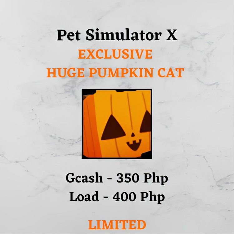 Huge Pumpkin Cat Pet Simulator X, Video Gaming, Gaming Accessories, InGame Products on Carousell