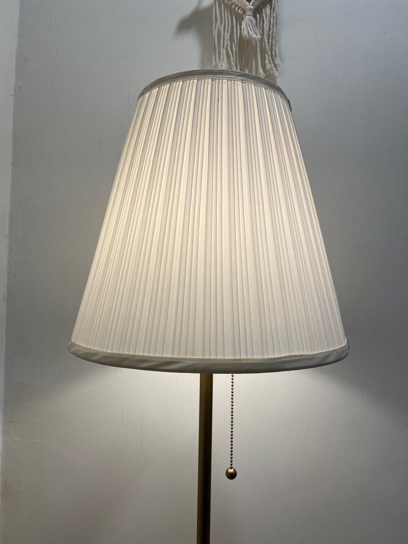 IKEA Arstid Floor Lamp Brass/White, Furniture & Home Living, Lighting