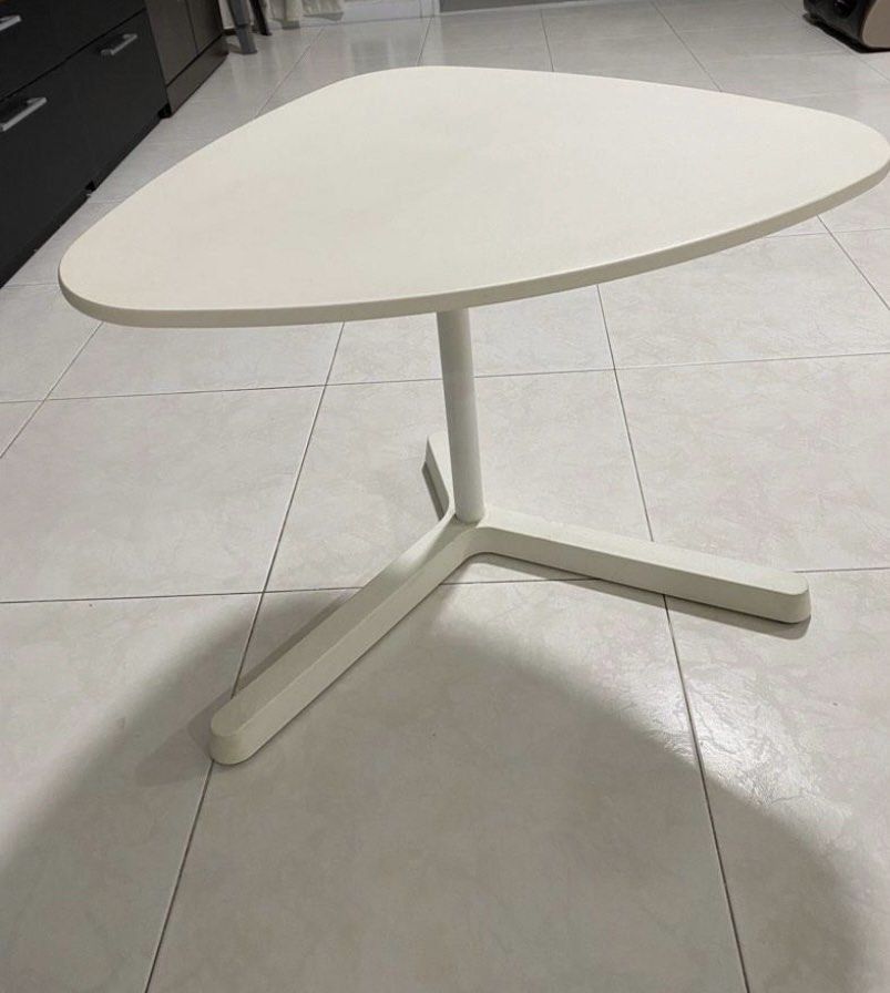 IKEA Triangular white table, Furniture & Home Living, Furniture, Tables ...