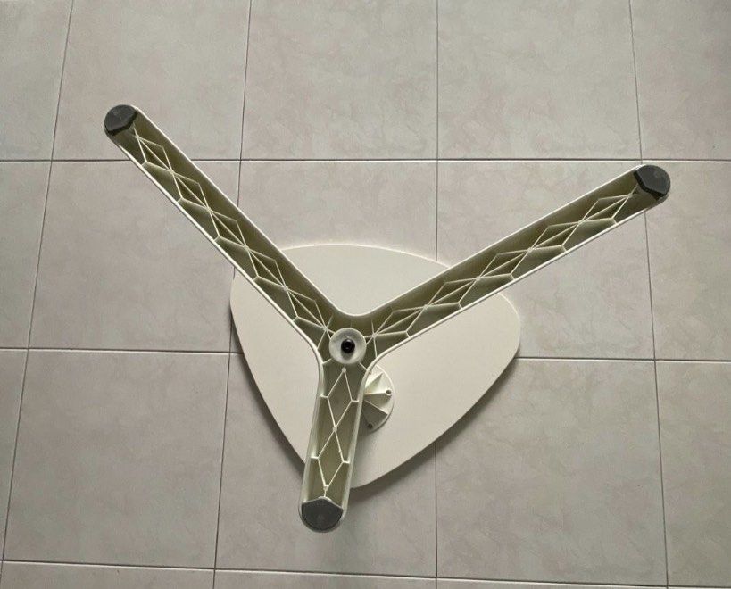 IKEA Triangular white table, Furniture & Home Living, Furniture, Tables ...