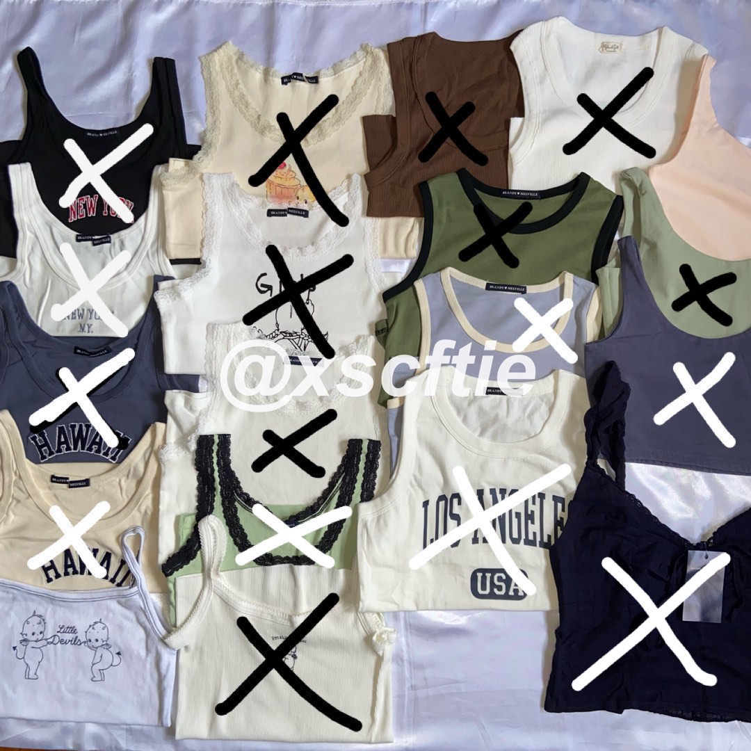 INSTOCK brandy melville tank tops new york hawaii beyonca tank belle