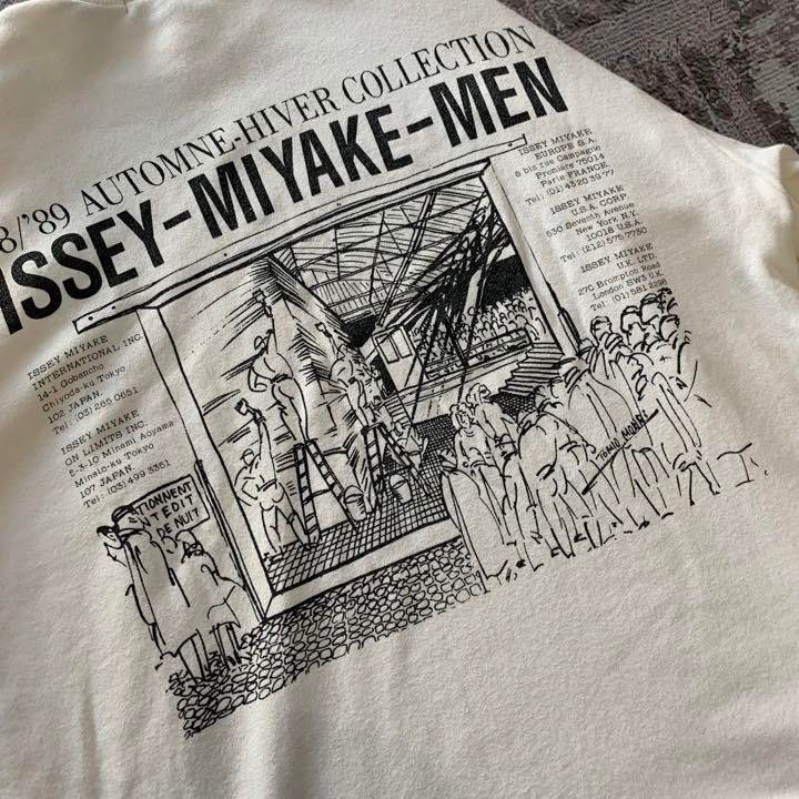 男女兼用 ISSEY MIYAKE MEN 88AW ロゴプリント ハイネックスウェット