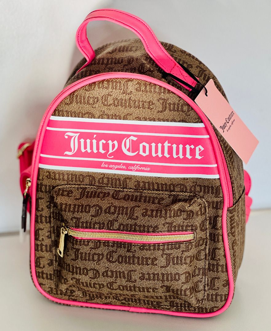 Juicy Couture Backpack Brown Tan zip chestnut chino paparazzi bag New Sz  Medium - $71 New With Tags - From Earlisha