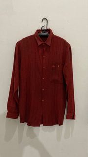 Kemeja pria Zado warna merah