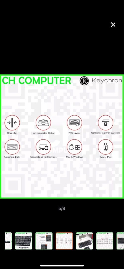 Keychron K3 v1 Optical RGB Ultraslim wireless mechanical keyboard