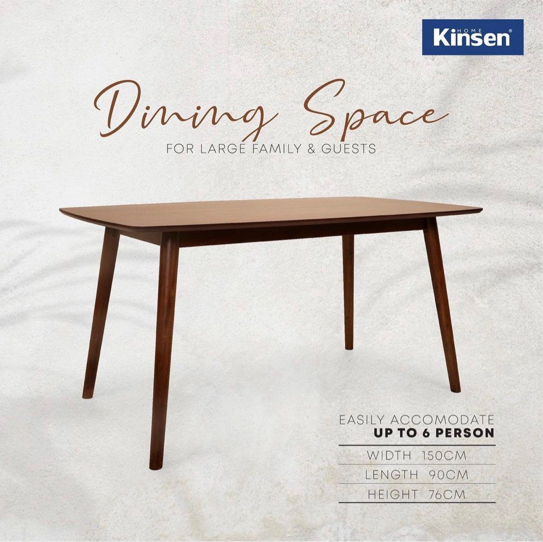 Kinsen Dining Table, Furniture & Home Living, Furniture, Tables & Sets