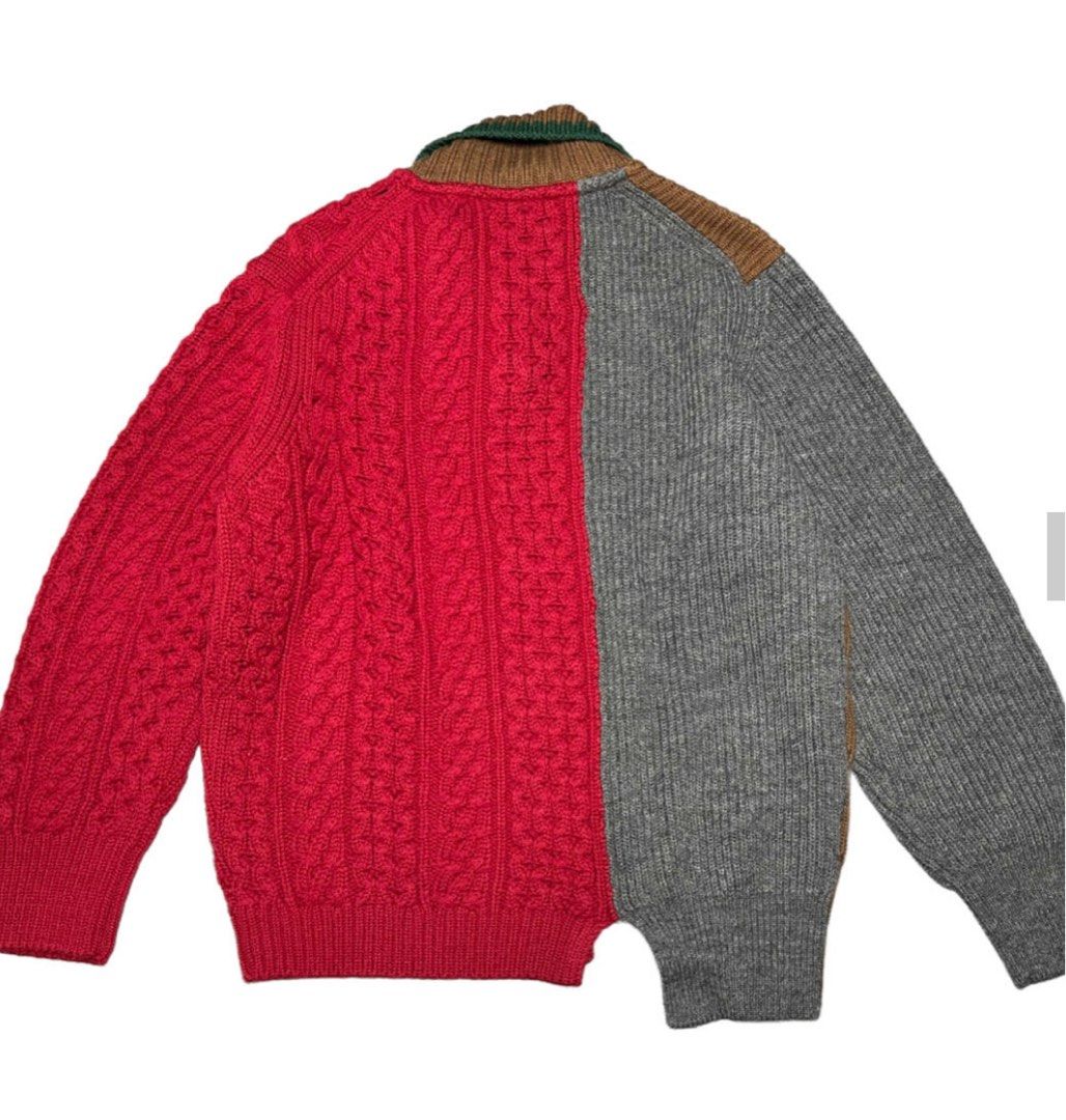 Kolor 21ss patchwork knit-