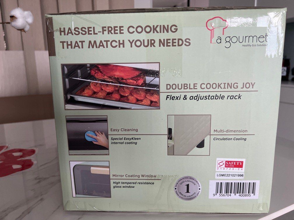 La Gourmet 12L Oven Toaster, Electric Oven (Mint Green), TV & Home