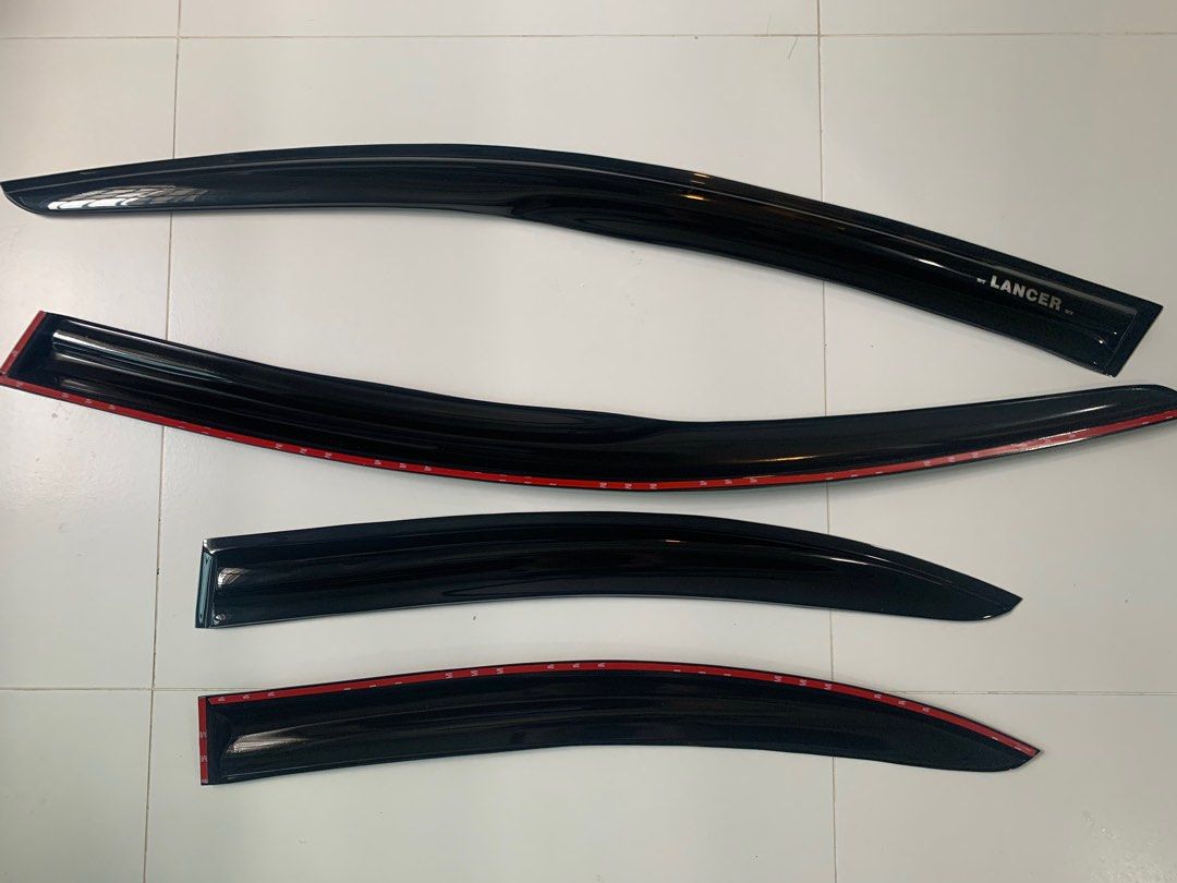 WellVisors For 08-17 Mitsubishi Lancer Clip On Smoke Tinted Side Window Visors E - Foto 9