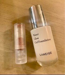 Laneige waterglow foundation • free sunnies lipstick