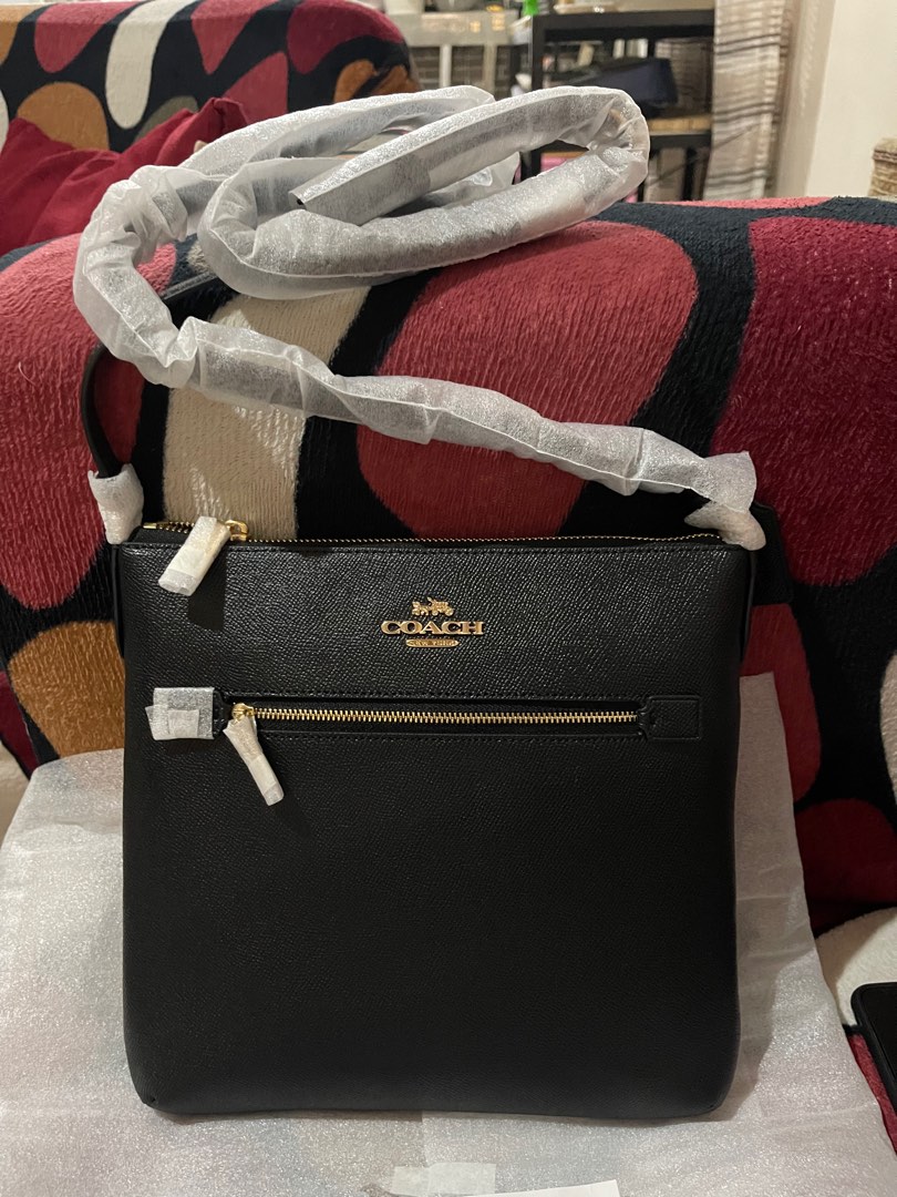 Legit Coach Rowan File Bag Black, Women's Fashion, Bags & Wallets, Crossbody Bags on Carousell