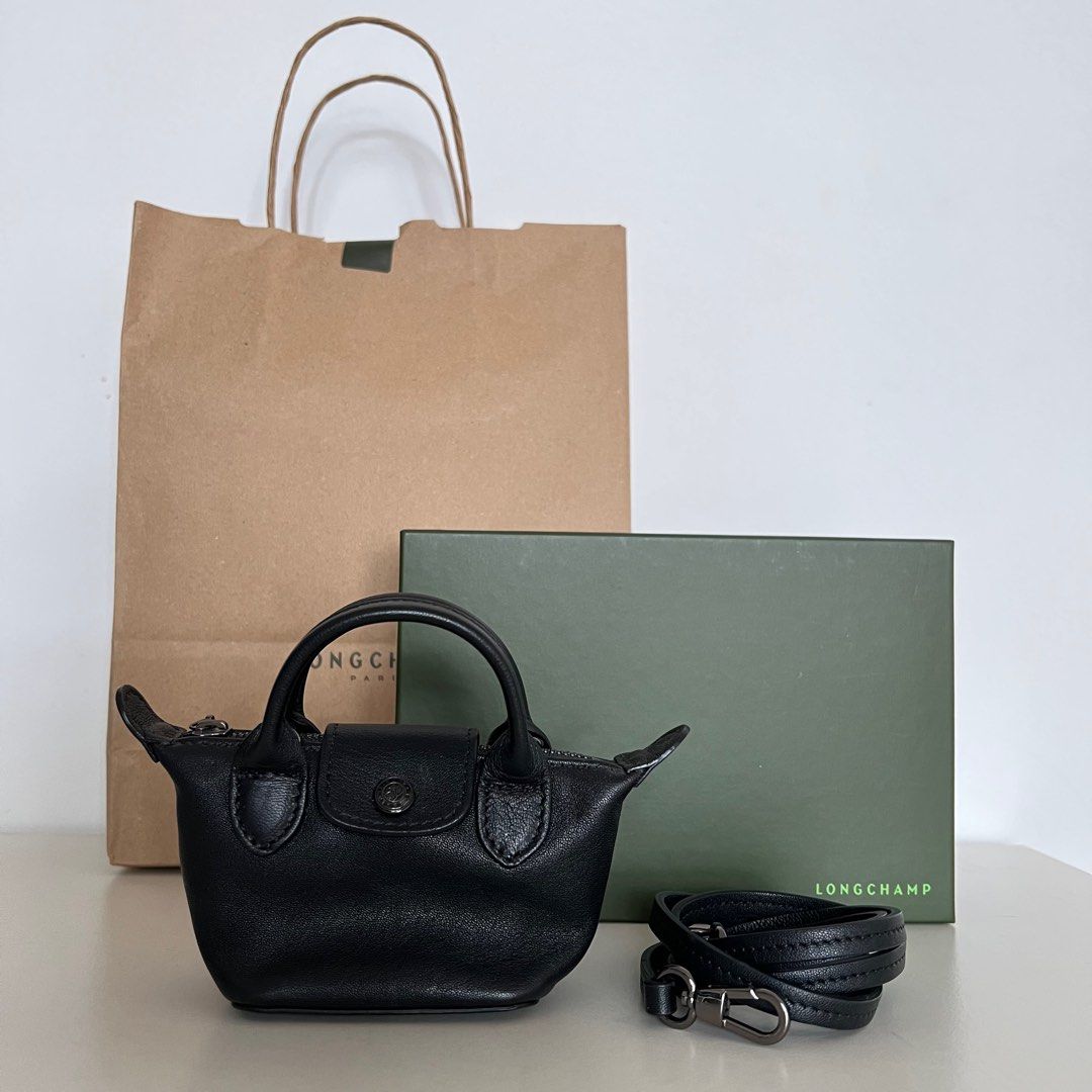 Longchamp Le Pliage Cuir Mini XS, Luxury, Bags & Wallets on Carousell