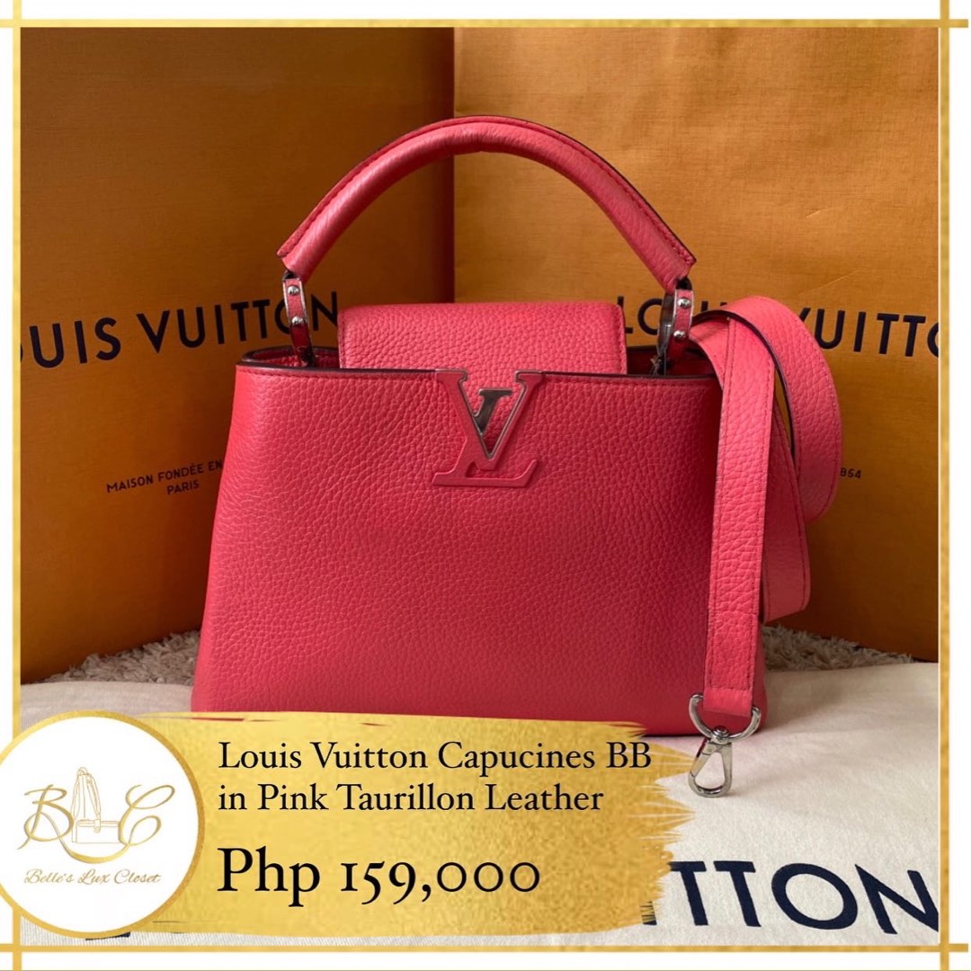 Louis Vuitton Capucines Pink Leather ref.181881 - Joli Closet