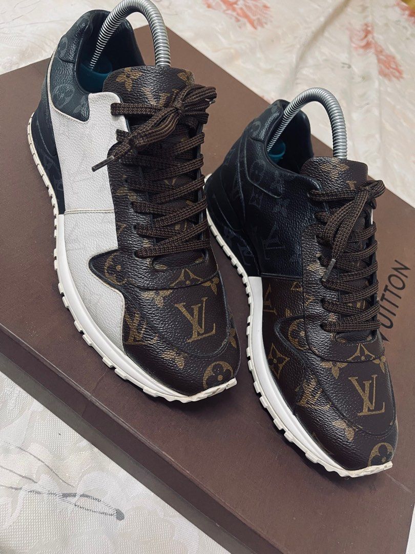 Louis Vuitton Black/Brown Monogram Canvas and Mesh Run Away Pulse Sneakers  Size 41.5 Louis Vuitton