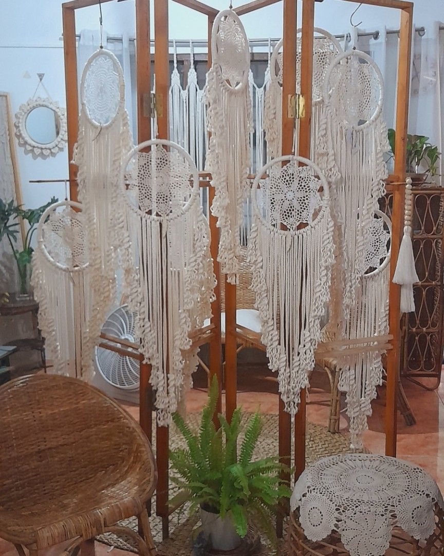 Macrame dreamcatcher (Category: Wall Decor) located in Binan City. Submitted by relizas_modern_macrame (Listing ID 1203114897, Image 1). Description: fast moving item pls text or call for reservation . . available in different sizes 349 2ft small 548 2ft big 798 3ft 948 4ft you can also request your preferred design made to order . . dm or text/call 09664595863 to reserve . . #boho #eventdecor #macrame #dreamcatcher.