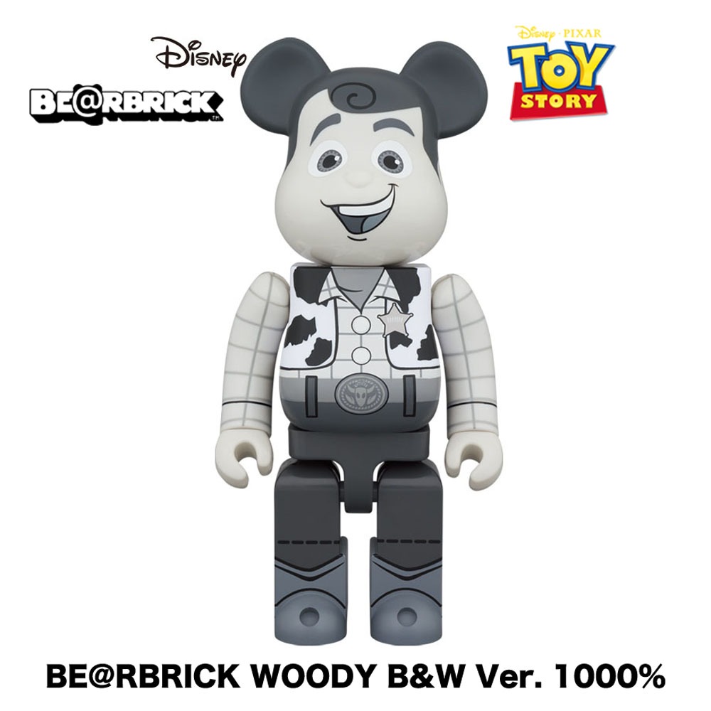 Medicom Toy Be@rbrick Bearbrick Toy Story Woody B&W Ver
