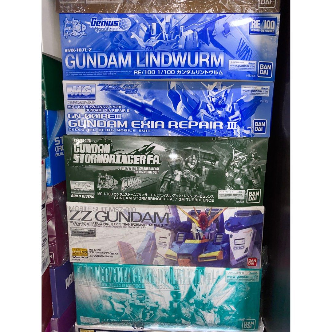 MG 1/100 Gundam FA Stormbringer ZZ Lindwurm Exia Repair 3, Hobbies