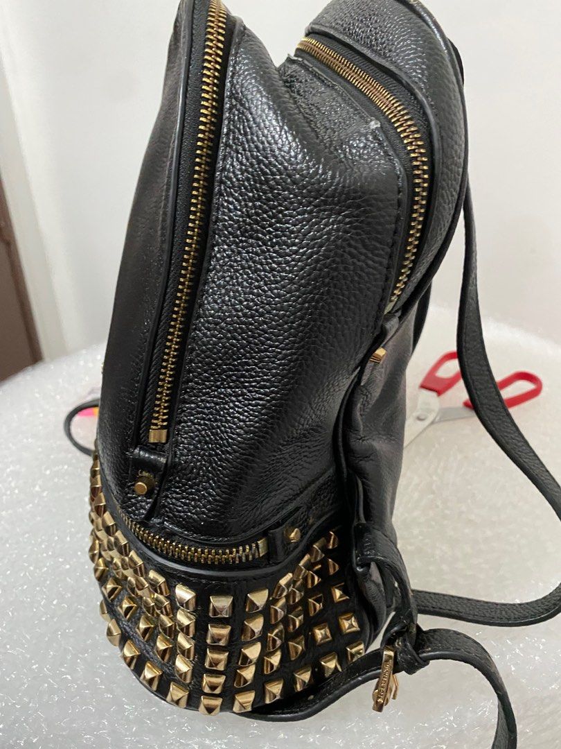 Rhea medium studded pebbled leather backpack new arrivals