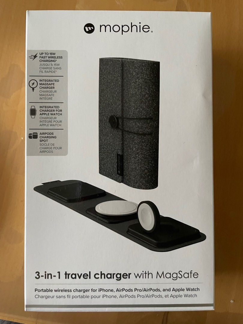 Mophie 3 in 1 travel charger with MagSafe, Mobile Phones & Gadgets
