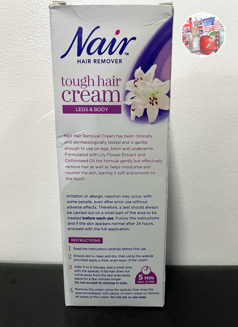 Nair Tough Hair Removal Cream 200mL, Beauty & Personal Care, Bath