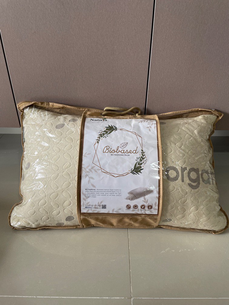 Natura BIO traditional pillow, Furniture & Home Living, Bedding & Towels on Carousell