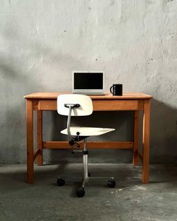 natural wood work/study desk with drawers   W104cm x D65cm x H72cm