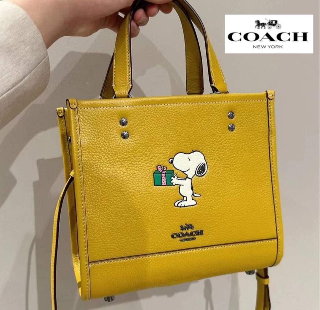 ファッション 通販 X ☆COACH PEANUTS☆デンプシー 22・スヌーピー トート 悲しい バッグ