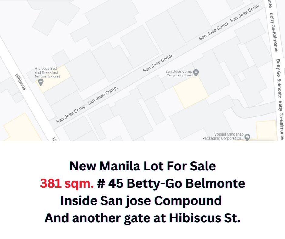 New Manila 381 sqm. Lot For Sale at Betty GoBelmonte, Property, For Sale, Lot on Carousell