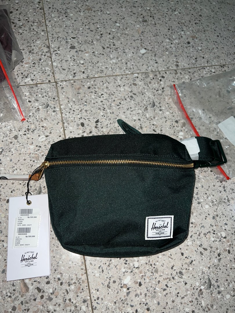 NEW!! TAS HERSCHEL WAIST BAG SCARAB GREEN ORIGINAL, Fesyen Pria, Tas
