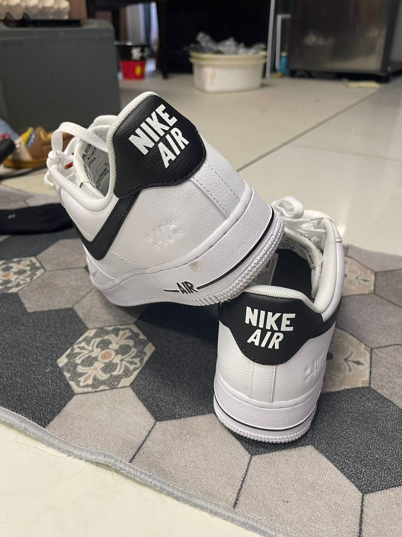 mens nike air black and white