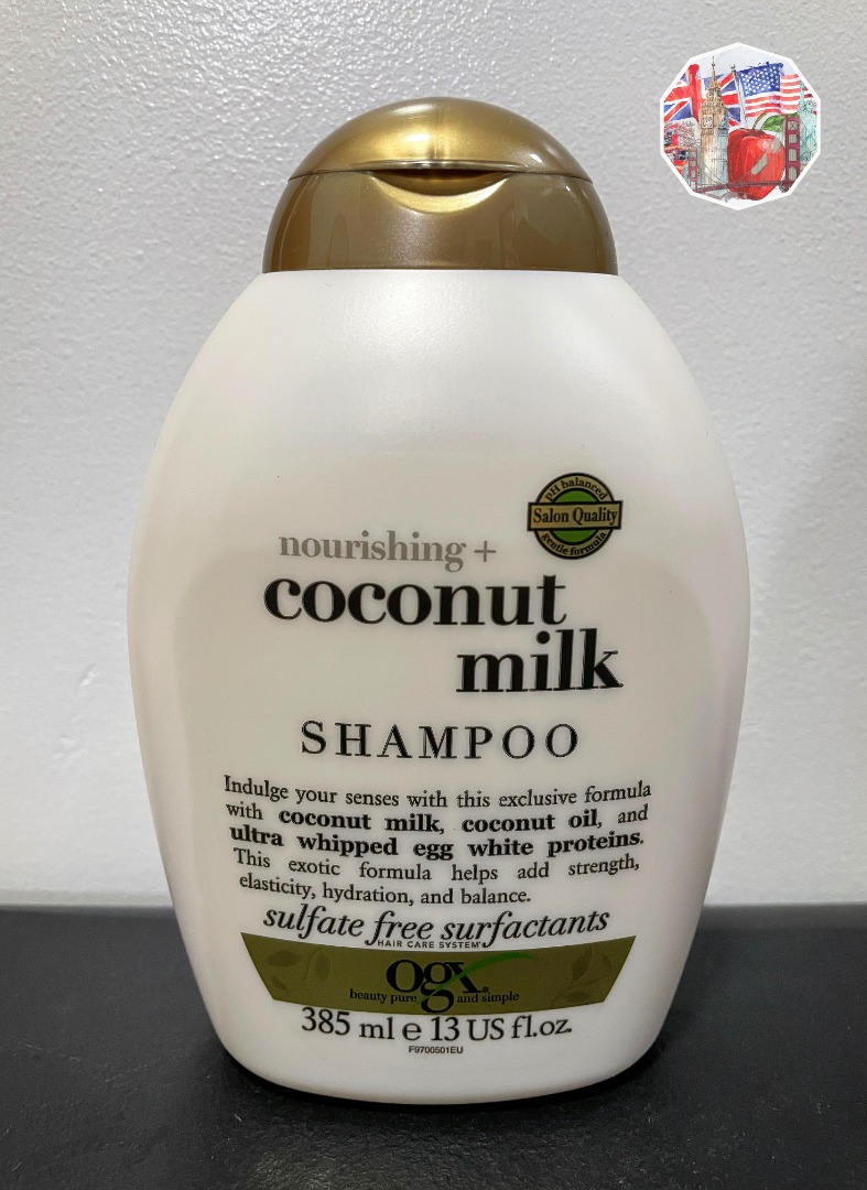 OGX Nourishing+ Coconut Milk Shampoo 385mL, Beauty & Personal Care ...