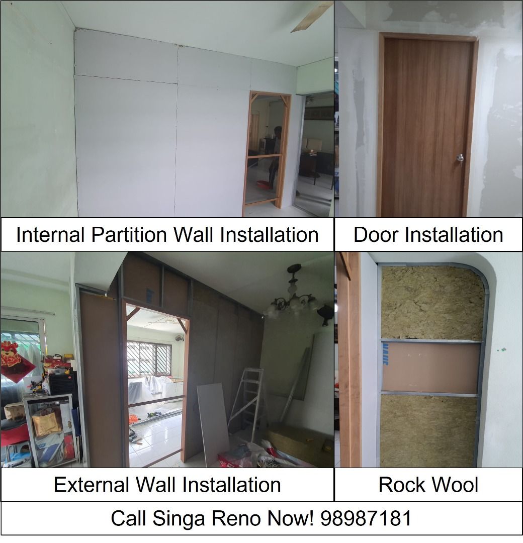 Partition Walls, False Ceiling, Box Up, Cove Lights, Minor Renovations