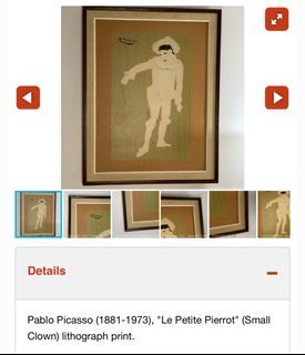 Picasso Lithograph Print 27"X 21"